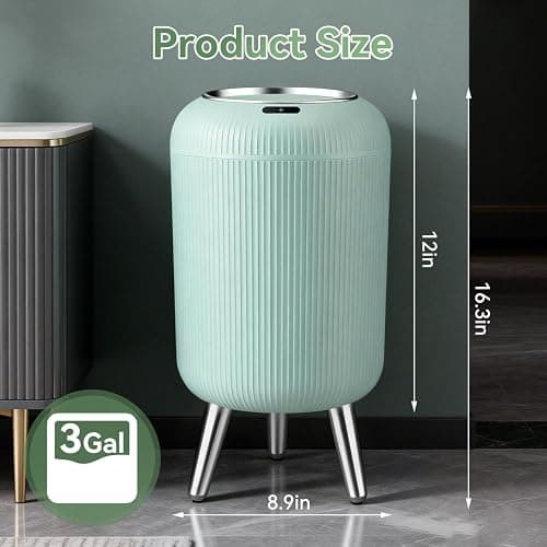 Procade Motion Sensor Trash Can with Lid,3 Gallon/11L Small Bathroom Garbage can,Blue Wastebasket Touchless Trashcan with Removable Leg,Automatic Trash Bin for Bedroom,Toilet, Office, rv, Living Room thumbnail 6