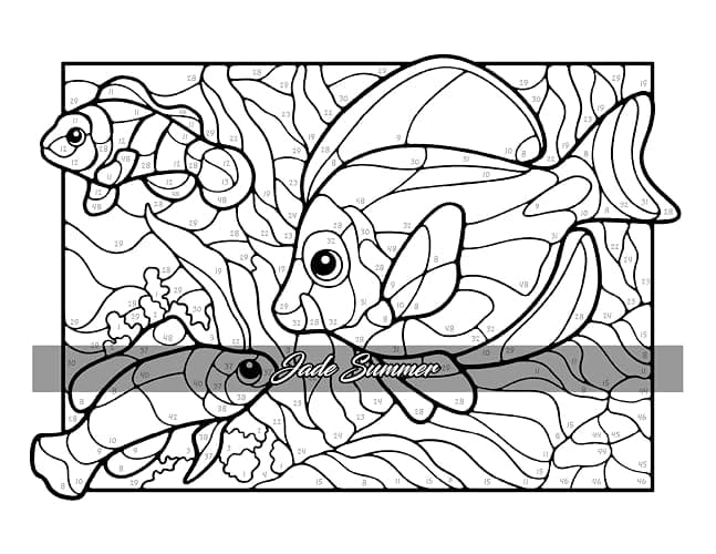 Color by Number Animals: Adult Coloring Book with Cats, Dogs, Birds, Butterflies, Horses, Sloths, and Many More for Stress Relief and Relaxation thumbnail 41