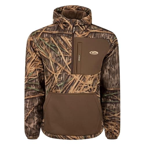 Drake Waterfowl Men's MST Endurance Hunting Warm Quarter-Zip Fleece Lined Hoodie w/Kangaroo Pouch & Magnattach Chest Pocket - Image 1