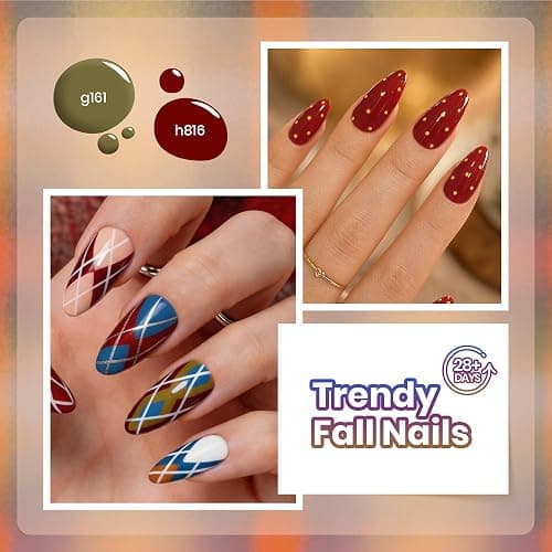 Beetles Fall Gel Polish Set, Fall Passage Collection, 25 Autumn Colors | Burgundy Brown Orange Dark Gel Polish, Base Glossy Matte Top Coat UV LED Soak Off Gifts for Women thumbnail 5