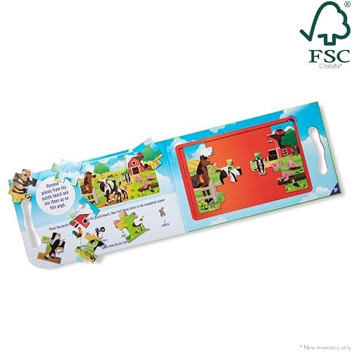 Melissa & Doug Take-Along Magnetic Jigsaw Puzzle Set – On the Farm (2 x 15 Piece) Travel Activity Toy for Preschoolers and Kids Ages 3+ - FSC Certified thumbnail 4