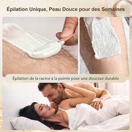 iFanzeTech Chauffe Cire Epilation Appareil Chauffe-cire: Kit Cire Épilation avec 400g Perles de Cire et bol silicone, Chauffe 10 mins, Pour Maillot, Visage, Corps, Pour les Débutants(Rose) thumbnail 5