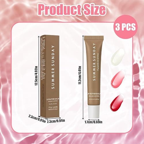 3pcs Summer Fridays Lip Balm, Lip Butter Balm for Hydration, Smooth Non-Stick Glossy Finish, Summer Essentials Set thumbnail 2