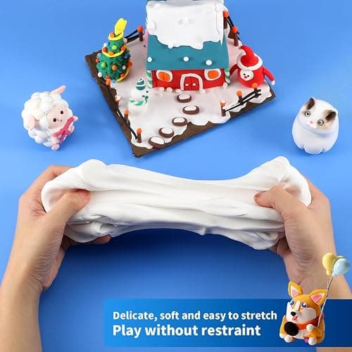 ifergoo 100g White Air Dry Clay, 3.5oz DIY Creative Modeling Clay for Kids | Refill Foam Magic Clay for School Art & Craft Project, Slime Supplies, Ultra-light & Soft, Gift for Age 3-12 Boys & Girls thumbnail 4