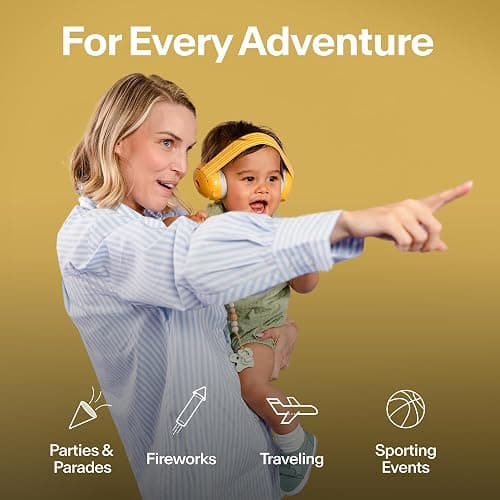 Alpine Muffy Baby Ear Protection for Babies and Toddlers up to 36 Months - CE & ANSI Certified - Noise Reduction Earmuffs - Comfortable Baby Headphones Against Hearing Damage & Improves Sleep - Yellow thumbnail 8