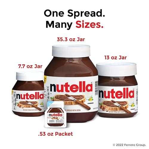Nutella Hazelnut And Cocoa Spread, 21 Mini Jars, Friends Edition, 1.05 Oz Each thumbnail 6