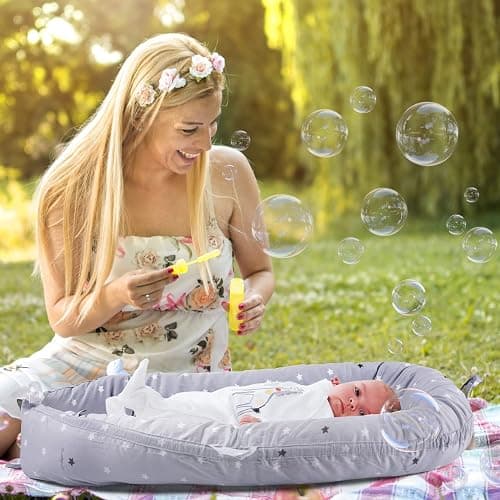Baby Nest Pod for Newborn, Baby Lounger for 0-12 Months Boys Girls, 100% Cotton Baby Nest, Baby Essentials for Newborn, Baby Gifts thumbnail 6
