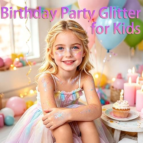 AROIC 6Pcs Body Glitter Stick, Sparkly Mermaid Face Glitter Makeup for Kids | Waterproof Rave Outfits Accessories for Women, Holographic Sequins Hair Glitter for Festival Singer Party Concert Cosplay thumbnail 3