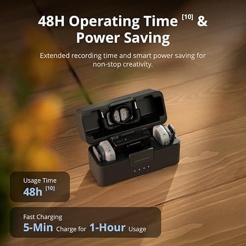 DJI Mic Mini 2 (2 TX + 1 Mobile RX + Charging Case), Lavalier Wireless Vlogging Mic for iPhone/Android/Camera, Bluetooth Microphone, Plug-and-Play, 90h Battery, Streaming, Noise Cancelling thumbnail 7