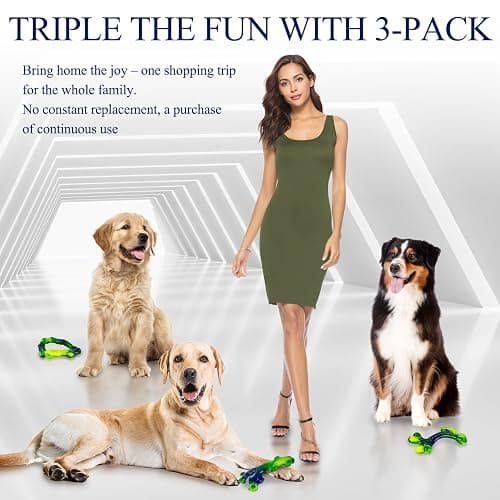Frienhund 3-Pack Indestructible Nylon Dog Chew Toys for Aggressive Chewers - Long-Lasting Durable Bone-Shaped Toys, Large Breed Dogs, Tough Puppy Teeth Enrichment thumbnail 3