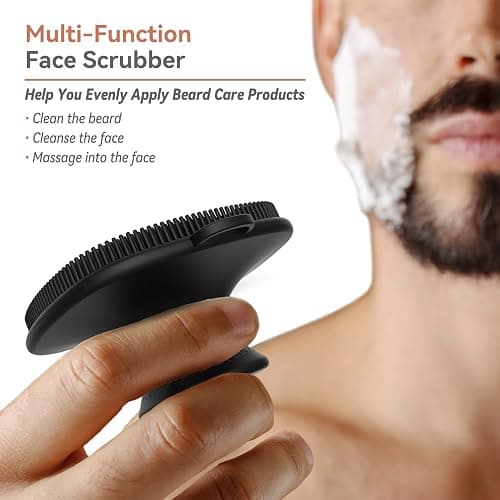 3 PCS Silicone Bath Brush Set,Back Scrubber & Body Brush & Face Brush Set, Super-Exfoliating & Lathering Body Scrubber, Shower Brush, Face Scrubber Combination for HomeBathroom Hotel Travel.(Black) thumbnail 6