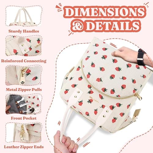 Lunch Bag Women Insulated Lunch Box Wide-Open Lunch Tote Bag Large Drinks Holder Durable Nylon Thermal Snacks Organizer for Men Adults Work Picnic Hiking Beach Fishing, Black Panther Corduroy - Cow Corduroy thumbnail 5