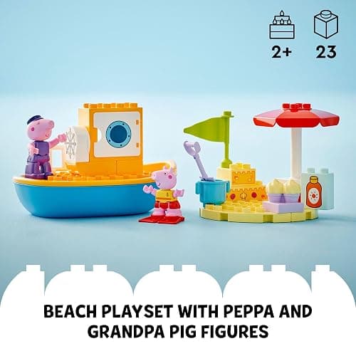 LEGO DUPLO Peppa Pig Boat Trip Bath Toy, Building Block Learning Set for Preschool Kids with 2 Peppa Pig Figures Included, Water Toy Gift Idea for Toddlers Ages 2 and Up, 10432 thumbnail 4