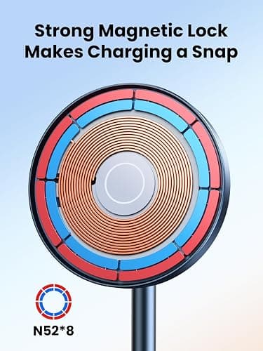 UGREEN MagFlow 2-in-1 Magnetic Wireless Charging Station Compatible with iPhone 16 15 14 13 12 Series and AirPods Series, Wireless Charging Stand with 3 FT USB-C Cable (No AC Adapter) thumbnail 7