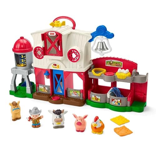 Fisher-Price Little People Caring for Animals Farm - English Edition, interactive playset with Smart Stages learning for toddlers and kids. Ages 1-5 years. GLT78 thumbnail 4