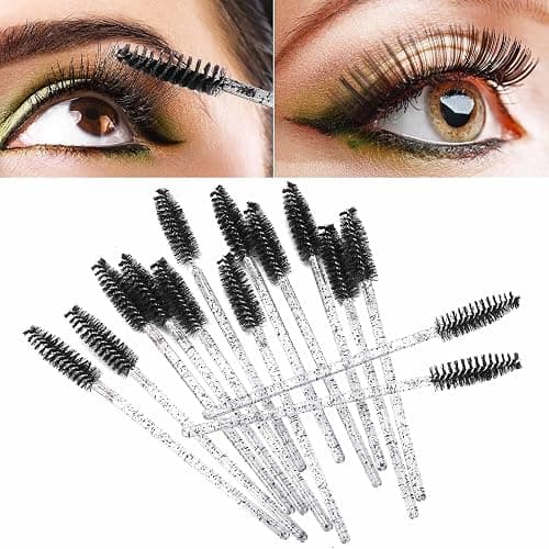 Tbestmax 200 Disposable Mascara Wands Spoolies Eyelash Brush，Eye Lash Eyebrow Extension Applicator Pink Black thumbnail 3