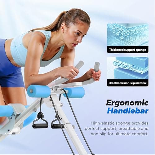 MERACH Ab Machine, Ab Workout Equipment, Adjustable Ab Trainer Machine for Abs Workout at Home Gym, Foldable, Knee Protection, Abdominal Trainer for Stomach Workout thumbnail 6