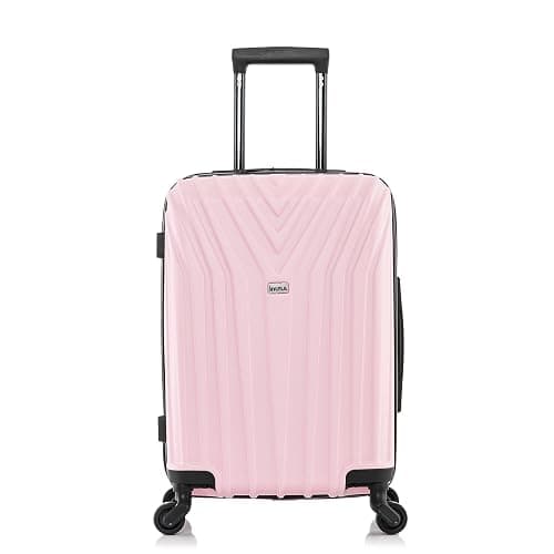 InUSA VASTY Luggage with Spinner Wheels | Durable Lightweight Hardshell Suitcase Travel Bag with Handle and Trolley 20-Inch Carry On Small Luggage | Pink thumbnail 9