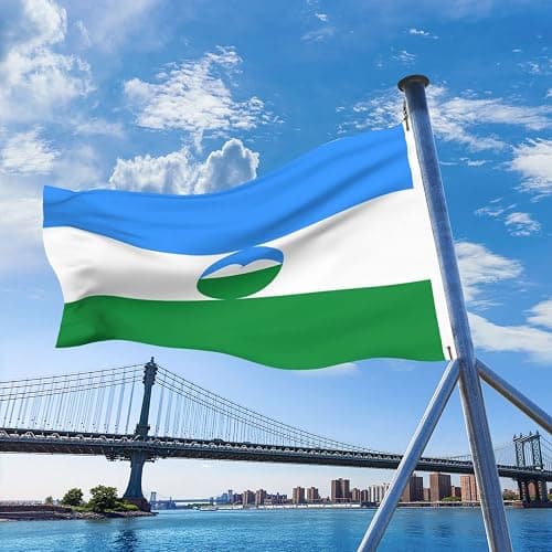 POOEDSO Flag Of Kabardino-Balkaria Flags 5x8 Ft Outdoor Double Sided Flag Polyester Lightweight Flags Funny Home Yard Decoration 5by8 Flags thumbnail 6
