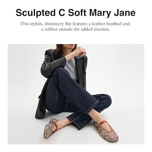 Coach Womens Mary Jane in Crystal Signature Jacquard thumbnail 2