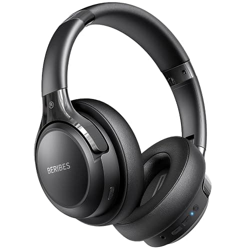 BERIBES Bluetooth Headphones Over Ear, 65H Playtime and 6 EQ Music Modes Wireless Headphones with Microphone, HiFi Stereo Foldable Lightweight Headset, Deep Bass for Home Office Cellphone PC Ect. - Image 1