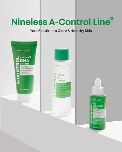 Nineless A-Control Azelaic Acid Toner with AHA & BHA - Pore Refining & Soothing Facial Toner for Acne-Prone Skin - Redness Relief & Dark Spot Corrector, Korean Skincare, 5.07 fl.oz thumbnail 7