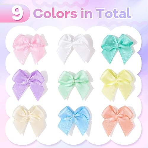 220PCS Tinkrstuff Macaroon Mini Bows for Crafts, 1" Fabric Small Bows for Decoration,Satin Ribbon Tiny Bow for Clothes Ornament, Cute Christmas Tree Bows &Thanksgiving Gifts Party Cake Balloon Decor thumbnail 3