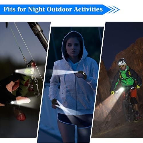 MOIPEJO LED Flashlight Gloves, Stocking Stuffers Gifts for Men, Christmas White Elephant Gifts for Adults Dad Him Boyfriend Birthday Father's Day, Cool Gadget Finger Lights for Fishing Camping thumbnail 5