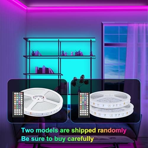 Mexllex LED Strip Lights 30M, Music Sync Color Changing RGB LED Strip with Remote, Sensitive Built-in Mic, App Controlled LED Lights, RGB LED Light Strip(APP+Remote+Mic) thumbnail 2