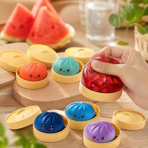 Stress Relief Squishy, Random 1 of 7 Color, Squeeze Party Favor Gifts | Random 1 of 7 Color, Mystery Watermelon Scented Edition, Stress Relief Sensory Squeeze for Holiday Gifts Party Favors thumbnail 2