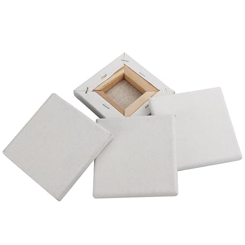 CBTONE 24 Pack Mini Canvas Panels 4" x 4", 100% Small Cotton Stretched Canvas Boards for Painting Craft Drawing Small Acrylics Canvas thumbnail 3