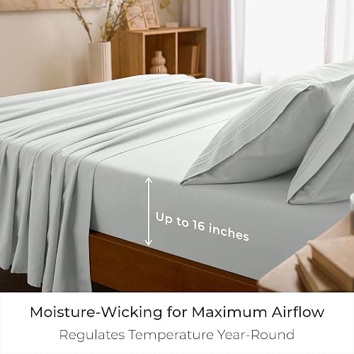 Mellanni Queen Sheets Set - 4 PC Iconic Collection Bedding - Hotel Luxury, Extra Soft, Cooling Bed Sheets - Wrinkle, Fade, Stain Resistant (Queen, Ivory) thumbnail 4
