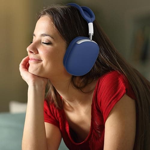 ATUAT for AirPods Max Headphones Case, Protective Silicone Case Cover Skin Accessories Anti-Scratch for Women Men for Apple AirPods Max 2024/2020 (USB-C/Lightning), Midnight Blue thumbnail 6