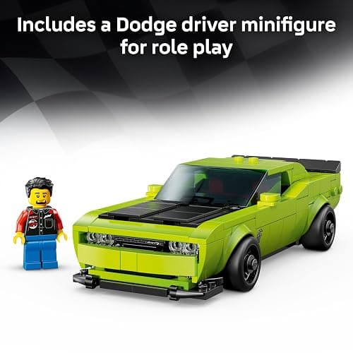 LEGO Speed Champions Dodge Challenger SRT Hellcat Sports Car Toy - Building Set for Learning, Play and Display - Kids Toy for Boys and Girls, Ages 9+ - Birthday Gift Idea for Race Car Fans - 77237 thumbnail 5