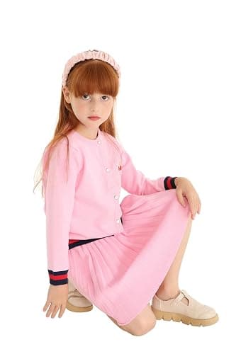 Mud Kingdom Cute Little Girls Ribbed Knit Cardigan Skirt Set School Style thumbnail 4