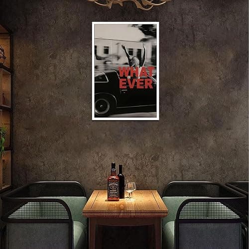 Vintage Black And White Canvas Poster Both Hand Out Of Car Window Woman Wall Art Trendy Feminist Aesthetic Photography Pictures Painting For Living Room Bedroom Bar Cart Wall Decor 12x16in Unframed thumbnail 5