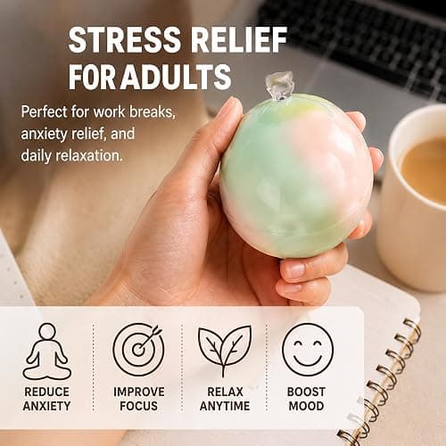 Crunchy Squishy ASMR Toy, Slow Rising Squishy Ball for Adults, Stress Relief & Anxiety Relief Sensory Toy, Crispy Crunchy Fidget Toy, Soft Squeeze ASMR Squishy Gift for Teens and Adults thumbnail 6