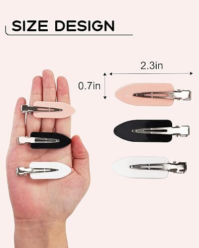 No Bend Hair Clips - 60 Pcs Creaseless Clips for Sectioning, 2.3in Makeup Styling Clips in 3 Colors thumbnail 4