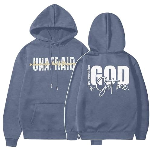 BANGELY Faith Over Fear Hoodie Women Christian Sweatshirt Graphic Christian Religious Sayings Sweater Bible Pullover Tops - Image 1