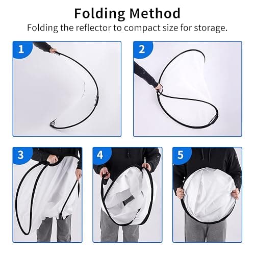 Selens Photography Reflector Stand kit, 24x36 inches 5 in 1 reflectors with 78 inches Light Stands and Extendable Holder Arm Clips for Photo Studio Lighting thumbnail 7