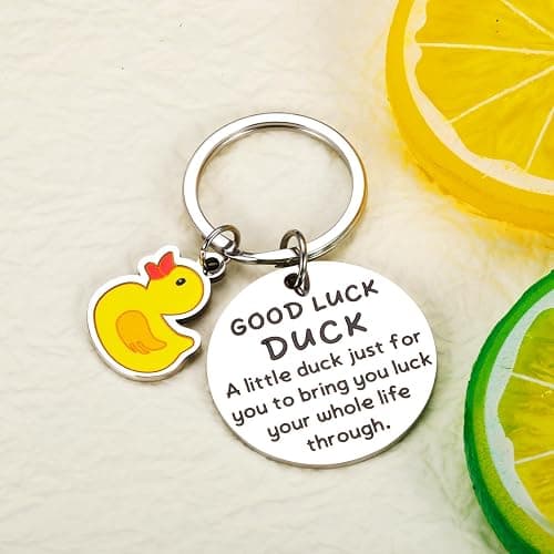 Duck Keychain, Stocking Stuffers for Adults Women, Positive Duck Good Luck Charms, Christmas Gifts for Teen Girls, Ducks Gifts Funny Keychain, Lucky Ducks Christmas Keychains, Novelty Gift Cheer Gift thumbnail 5