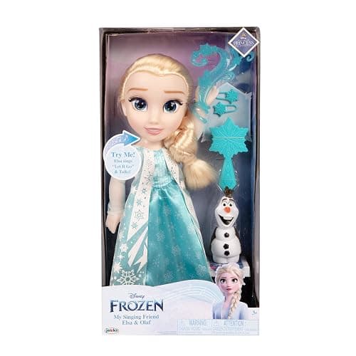 JAKKS Pacific Elsa Doll Classic My Singing Friend Elsa Doll & Olaf Figure thumbnail 3