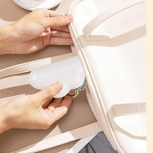 Mini Travel Lint Roller, Reusable Pet Hair Remover for Clothes with 150 Refillable Sheets (White) thumbnail 6