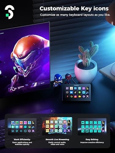 Stream Controller - SOOMFON Stream Control Deck with 15 LCD Macro Keys Customizable to Trigger Actions in OBS Twitch YouTube Compatible with PC & Mac for Content Creators Streaming Gaming thumbnail 7
