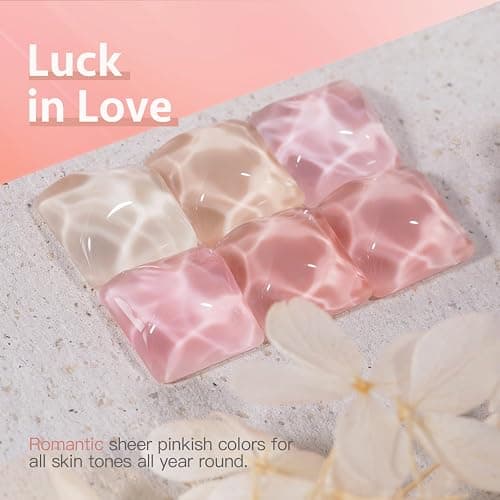 GAOY Jelly Gel Nail Polish Set of 6 Colors Pink White Nude Sheer Gel Polish Kit for Salon Manicure and Nail Art DIY at Home thumbnail 6
