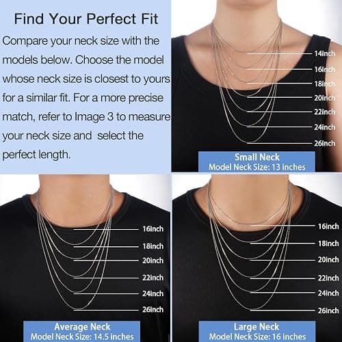 Jewlpire 925 Sterling Silver Chain Necklace Chain for Women 1.1mm Cable Chains Necklace Upgraded Spring-Ring Clasp - Thin & Sturdy Women's Chains Necklaces 14 16 18 20 22 24 Inch thumbnail 2