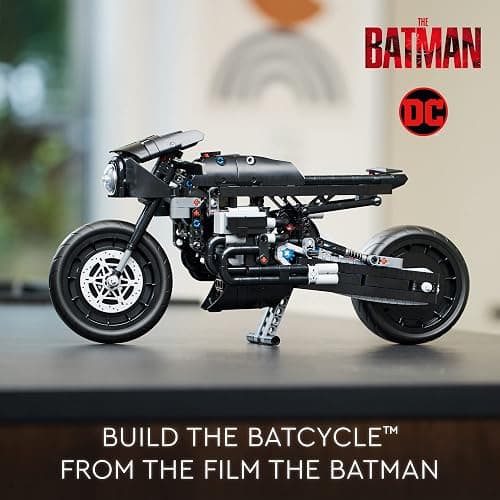 LEGO Technic The Batman – BATCYCLE Set 42155, Collectible Toy Motorcycle, Scale Model Building Kit of The Iconic Super Hero Bike from 2022 Movie thumbnail 2