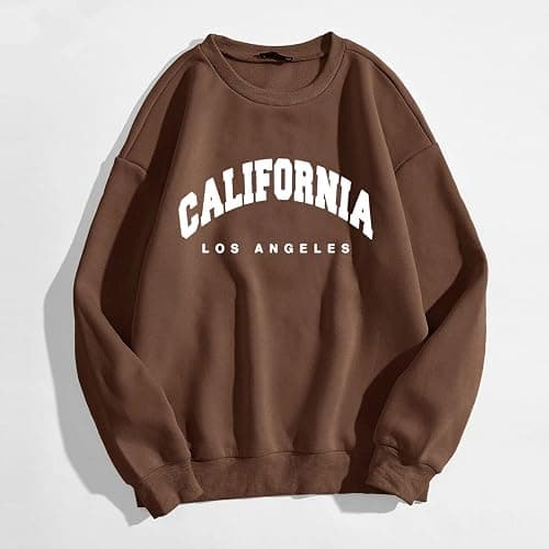 Boston Sweatshirts Women Crew Neck Letter Graphic Hoodie Relaxed Fit Long Sleeve Pullover Tops thumbnail 2