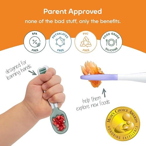 NumNum Baby Spoons Set, Baby Essentials Pre-Spoon GOOtensils for 6+ Months, First Stage Self-Feeding Spoons for Baby Led Weaning (BLW), Silicone Toddler Utensils, BPA-Free, 6 Pack Beach Party thumbnail 6