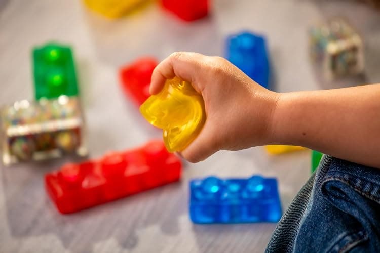Jelly Blox Stash 'N Stack 2-in-1 Storage Case, 30 Blocks Toddler/Preschool | Building Blocks Kids Can Squeeze & Stretch | MESH ACCREDITED | Safety Tested & Ouch-Free | Sensory Play Toy Ages 2+ thumbnail 6
